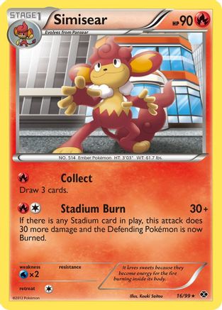 Simisear 16/99 - Next Destinies Reverse Holofoil - Poke-Collect