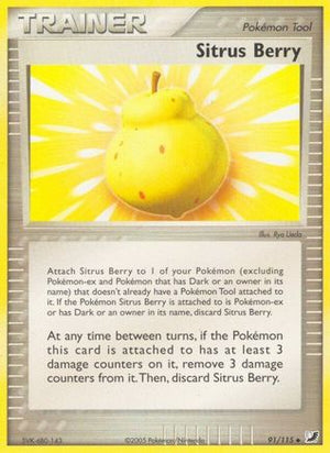 Sitrus Berry 91/115 - Unseen Forces Reverse Holofoil - Poke-Collect