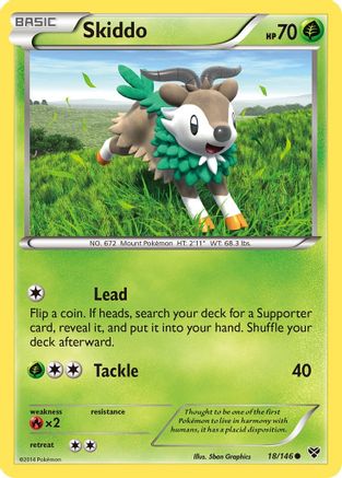 Skiddo 18/146 - XY Reverse Holofoil - Poke-Collect