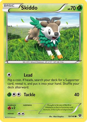 Skiddo 18/146 - XY Reverse Holofoil - Poke-Collect