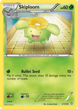Skiploom 2/124 - Dragons Exalted Reverse Holofoil - Poke-Collect