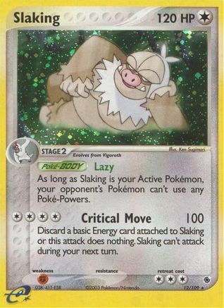 Slaking 12/109 - Ruby & Sapphire Holofoil - Poke-Collect