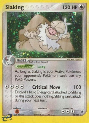 Slaking 12/109 - Ruby & Sapphire Holofoil - Poke-Collect