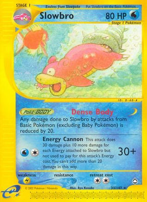 Slowbro 33/147 - Aquapolis Reverse Holofoil - Poke-Collect