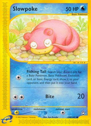 Slowpoke 108/147 - Aquapolis Reverse Holofoil - Poke-Collect