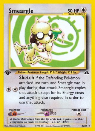 Smeargle 30/75 - Neo Discovery 1st Edition - Poke-Collect