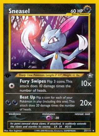 Sneasel 25/111 - Neo Genesis 1st Edition - Poke-Collect