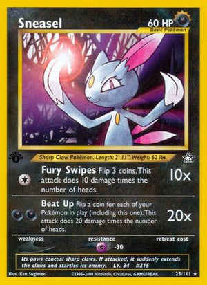 Sneasel 25/111 - Neo Genesis 1st Edition - Poke-Collect