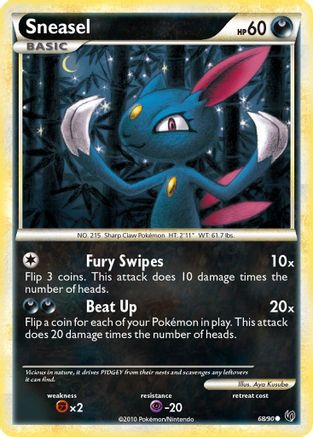 Sneasel 68/90 - HSUndaunted Reverse Holofoil - Poke-Collect
