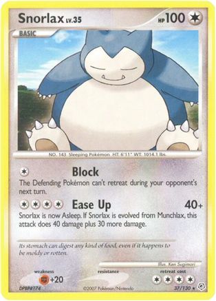Snorlax 37/130 - Diamond & Pearl - Poke-Collect