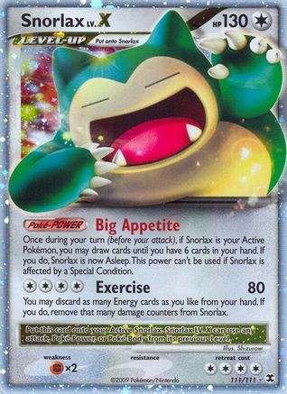 Snorlax LV.X 111/111 - Rising Rivals Holofoil - Poke-Collect