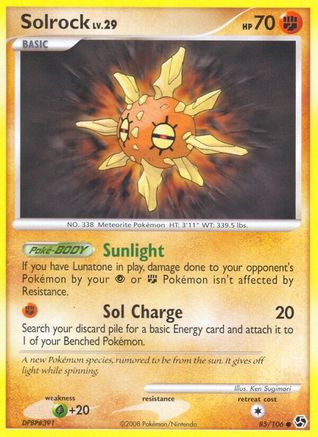 Solrock 85/106 - Great Encounters Reverse Holofoil - Poke-Collect
