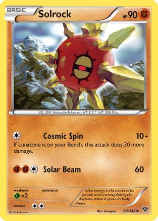 Solrock 64/146 - XY Reverse Holofoil - Poke-Collect