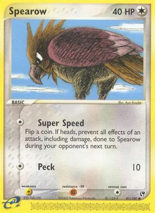 Spearow 81/100 - Sandstorm Reverse Holofoil - Poke-Collect