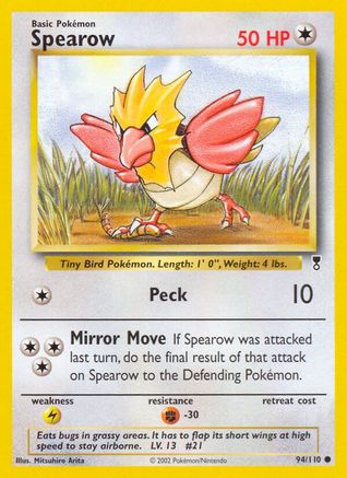 Spearow 94/110 - Legendary Collection Reverse Holofoil - Poke-Collect