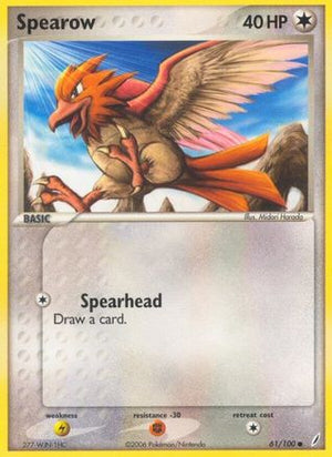 Spearow 61/100 - Crystal Guardians Reverse Holofoil - Poke-Collect