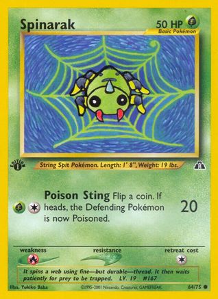 Spinarak 64/75 - Neo Discovery 1st Edition - Poke-Collect