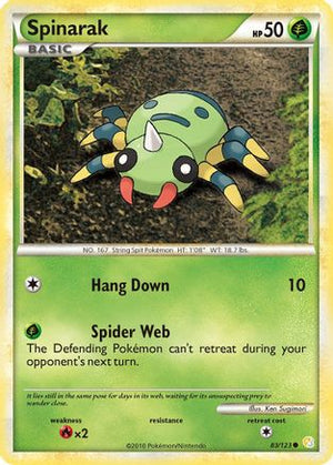 Spinarak 83/123 - HeartGold & SoulSilver Reverse Holofoil - Poke-Collect