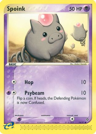 Spoink 74/97 - Dragon Reverse Holofoil - Poke-Collect