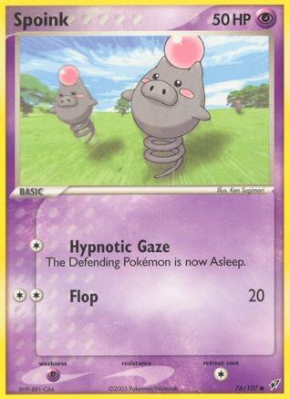 Spoink 76/107 - Deoxys Reverse Holofoil - Poke-Collect