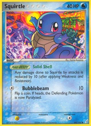 Squirtle 64/100 - Crystal Guardians Reverse Holofoil - Poke-Collect