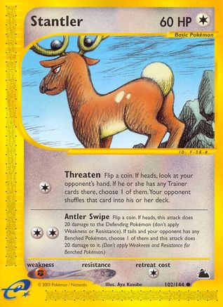 Stantler 102/144 - Skyridge Reverse Holofoil - Poke-Collect