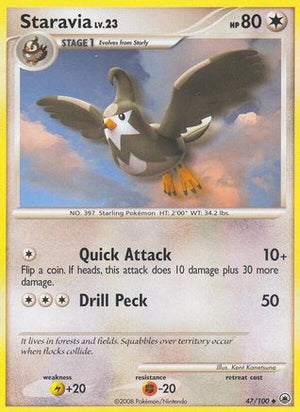 Staravia 47/100 - Majestic Dawn Reverse Holofoil - Poke-Collect
