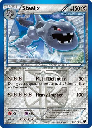 Steelix 79/116 - Plasma Freeze Reverse Holofoil - Poke-Collect