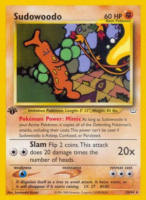 Sudowoodo 26/64 - Neo Revelation 1st Edition - Poke-Collect