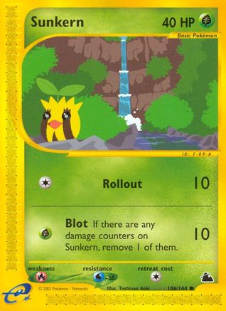 Sunkern 106/144 - Skyridge Reverse Holofoil - Poke-Collect