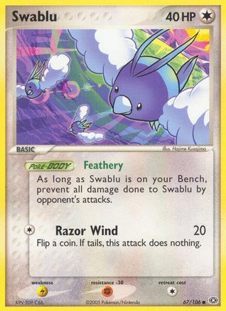 Swablu 67/106 - Emerald Reverse Holofoil - Poke-Collect