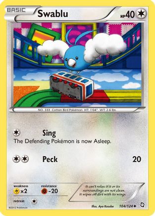 Swablu 104/124 - Dragons Exalted Reverse Holofoil - Poke-Collect
