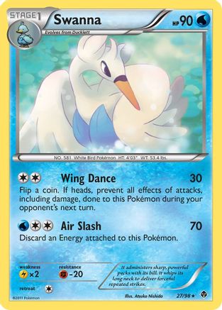 Swanna 27/98 - Emerging Powers Reverse Holofoil - Poke-Collect