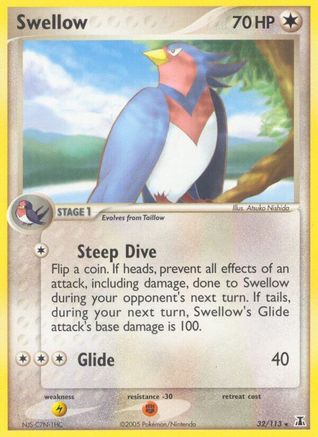 Swellow 32/113 - Delta Species Reverse Holofoil - Poke-Collect