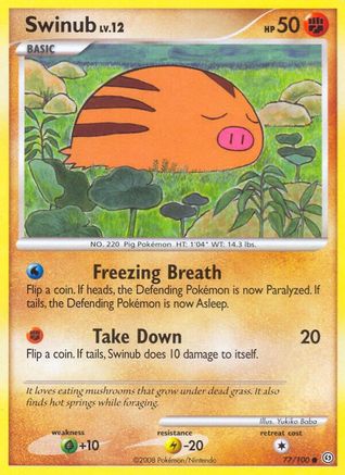 Swinub 77/100 - Stormfront Reverse Holofoil - Poke-Collect