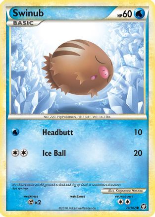Swinub 79/102 - HSTriumphant Reverse Holofoil - Poke-Collect