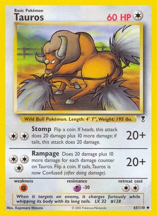 Tauros 65/110 - Legendary Collection Reverse Holofoil - Poke-Collect