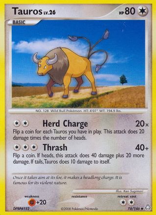 Tauros 74/146 - Legends Awakened Reverse Holofoil - Poke-Collect