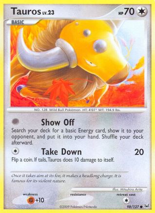 Tauros 98/127 - Platinum Reverse Holofoil - Poke-Collect
