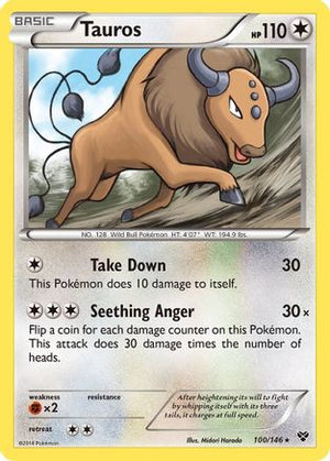 Tauros 100/146 - XY Reverse Holofoil - Poke-Collect
