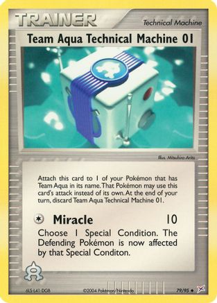 Team Aqua Technical Machine 01 79/95 - Team Magma vs Team Aqua - Poke-Collect