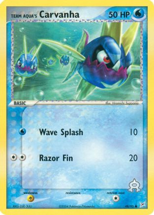 Team Aqua's Carvanha 48/95 - Team Magma vs Team Aqua Reverse Holofoil - Poke-Collect
