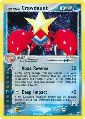 Team Aqua's Crawdaunt 2/95 - Team Magma vs Team Aqua Reverse Holofoil - Poke-Collect