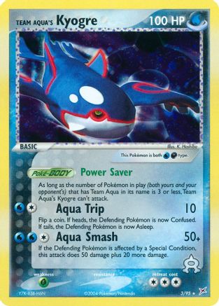 Team Aqua's Kyogre 3/95 - Team Magma vs Team Aqua Reverse Holofoil - Poke-Collect