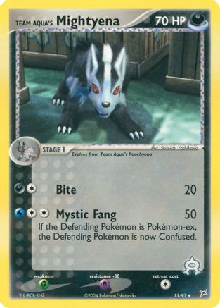 Team Aqua's Mightyena 15/95 - Team Magma vs Team Aqua Reverse Holofoil - Poke-Collect
