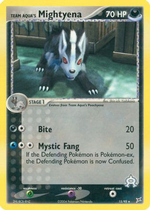 Team Aqua's Mightyena 15/95 - Team Magma vs Team Aqua Reverse Holofoil - Poke-Collect