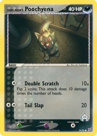 Team Aqua's Poochyena 54/95 - Team Magma vs Team Aqua Reverse Holofoil - Poke-Collect