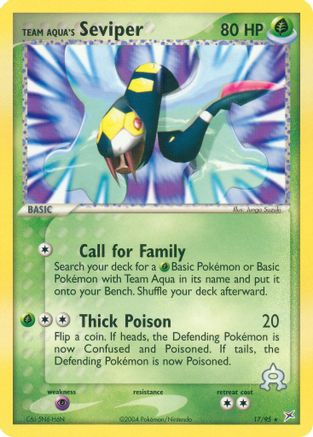 Team Aqua's Seviper 17/95 - Team Magma vs Team Aqua Reverse Holofoil - Poke-Collect