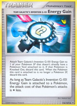 Team Galactic's Invention G-101 Energy Gain 116/127 - Platinum Reverse Holofoil - Poke-Collect