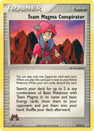 Team Magma Conspirator 82/95 - Team Magma vs Team Aqua Reverse Holofoil - Poke-Collect
